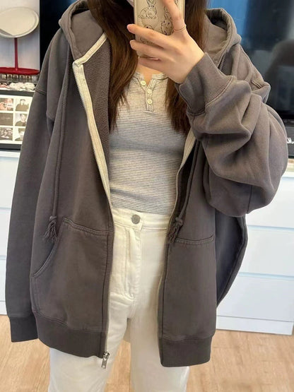 Damen Fleecejacke Lässig Hochkragen Reißverschluss Norvielle