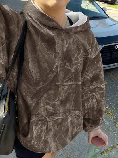 Damen Kapuzenpullover Camouflage Muster Norvielle