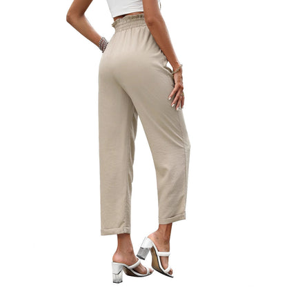 Damen Hose Locker Sitz Norvielle Mit Taillenbindung