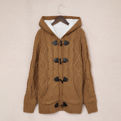 Damen Strickjacke Hochkragen Bequem Knöpfe Norvielle