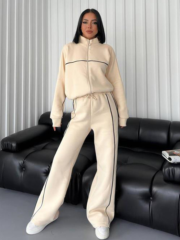 Damen Sportliches Zweiteiler-Set Sweatshirt und Hose Norvielle