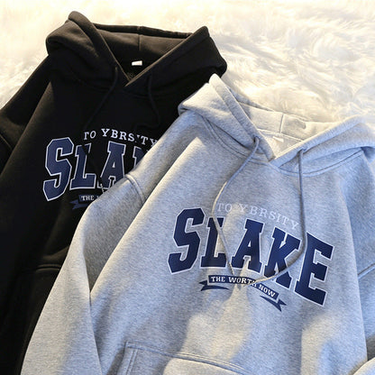 Damen Hoodie Kapuze Lässig Grau Norvielle