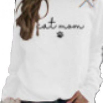 Damen Sweatshirt Katzenmama-Design Norvielle