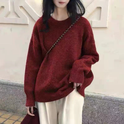 Damen Oversized Strickpullover Rippdetails Norvielle