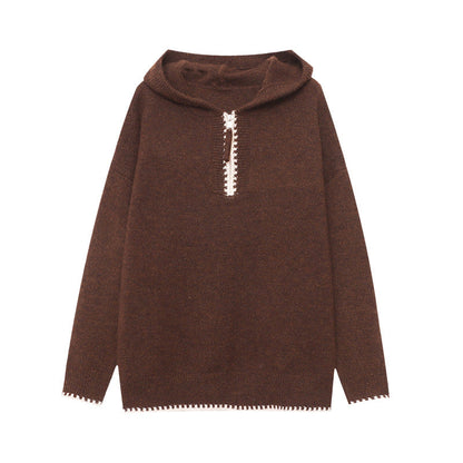 Damen Hoodie Kuschelig Halbreißverschluss Bequem Norvielle