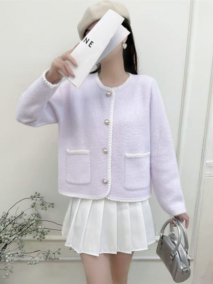 Damen Strickjacke mit Knöpfen und Taschen Norvielle