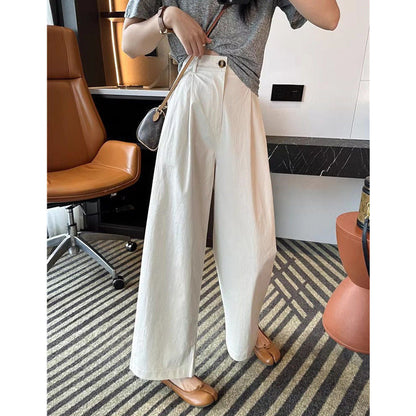 Damen Weite Hose Hochbund Mit Taschen Norvielle