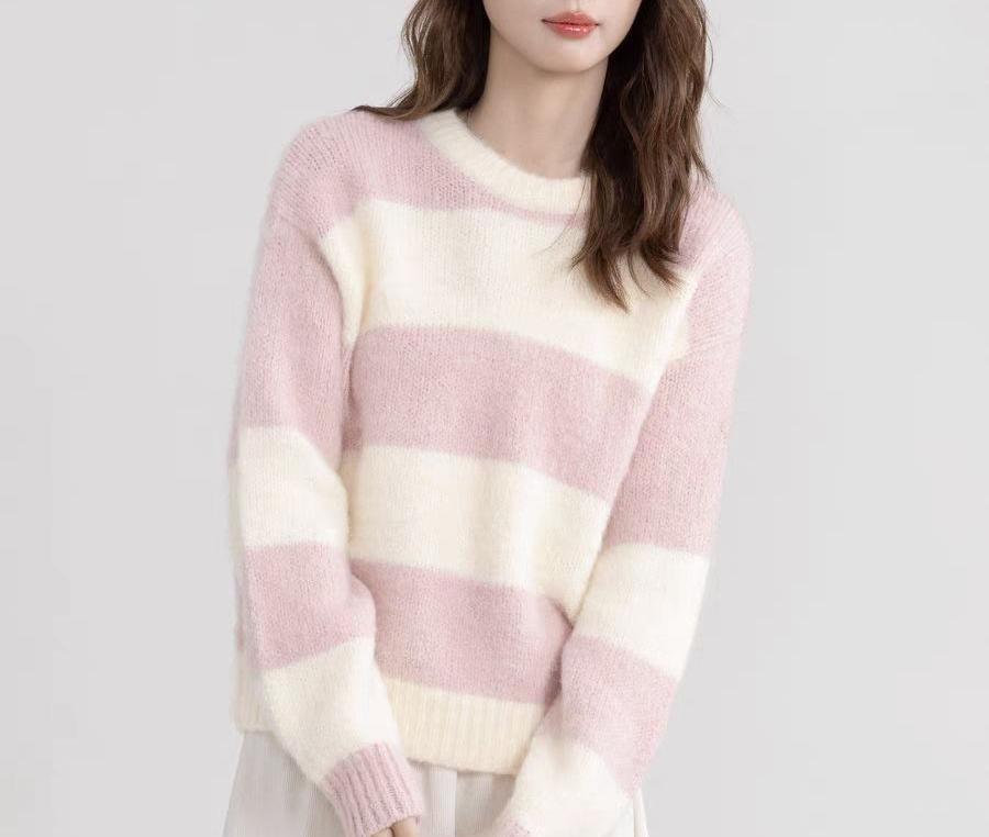 Damen Pullover Streifenmuster Norvielle