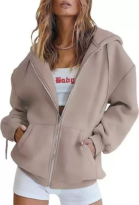 Damen Oversized Kapuzenjacke mit Taschen Norvielle