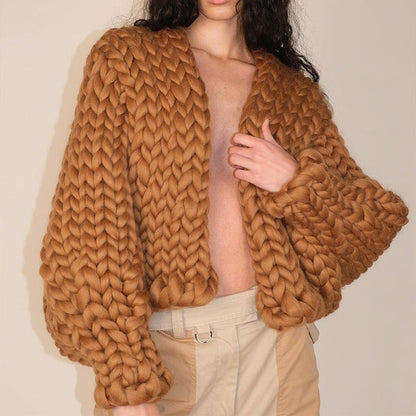 Damen Chunky Strickjacke