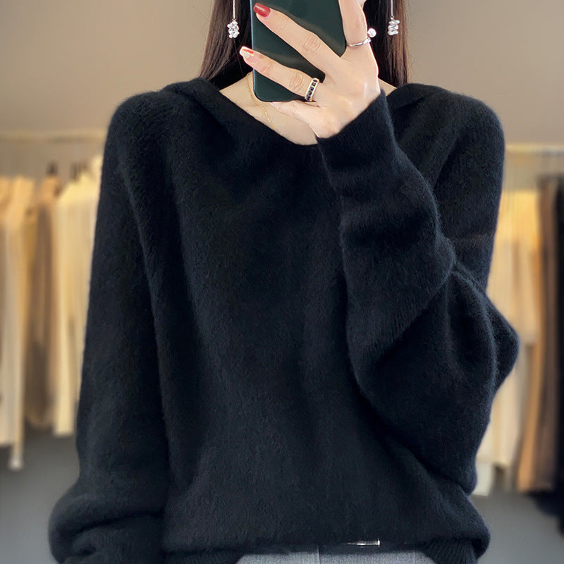 Damen Pullover V-Ausschnitt Voluminöse Ärmel Norvielle