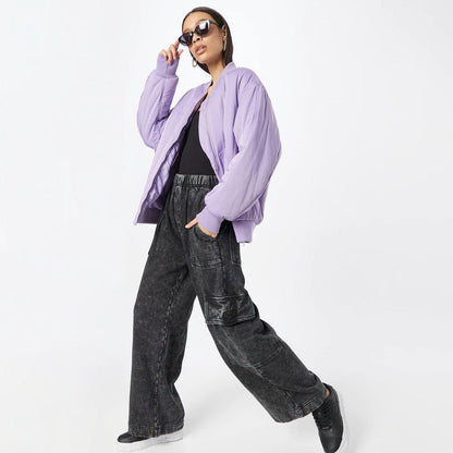 Damen Cargo-Jeans Weites Bein Norvielle