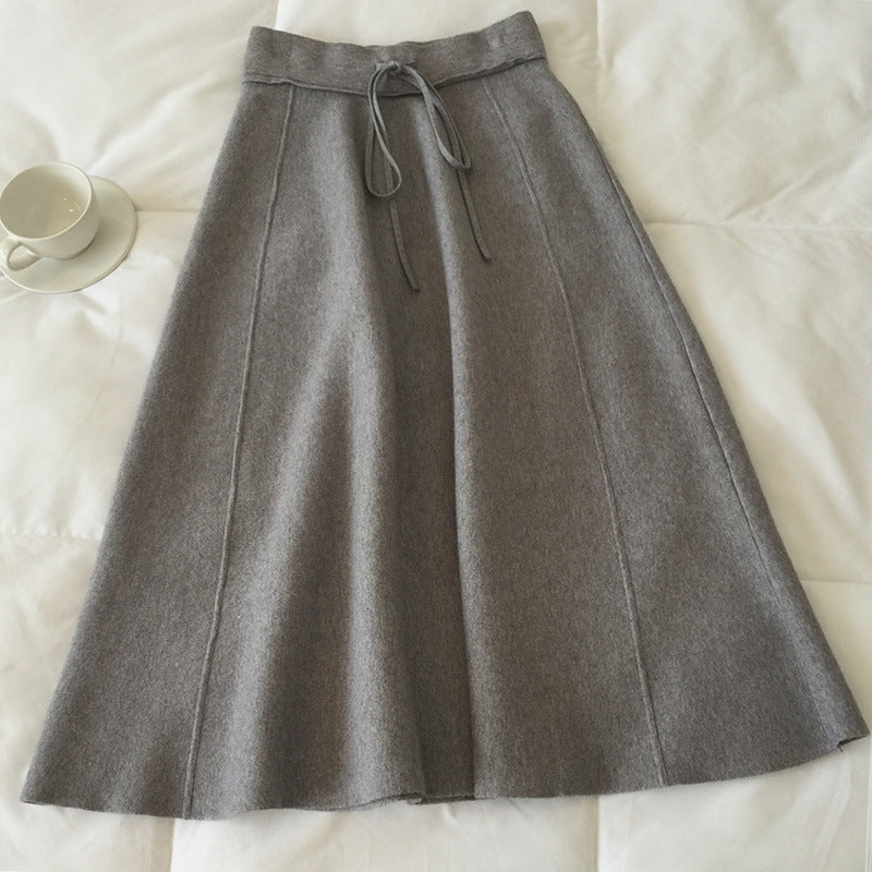 Damen Maxirock Weiches Material Kordelzug