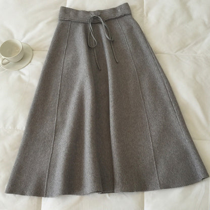Damen Maxirock Weiches Material Kordelzug