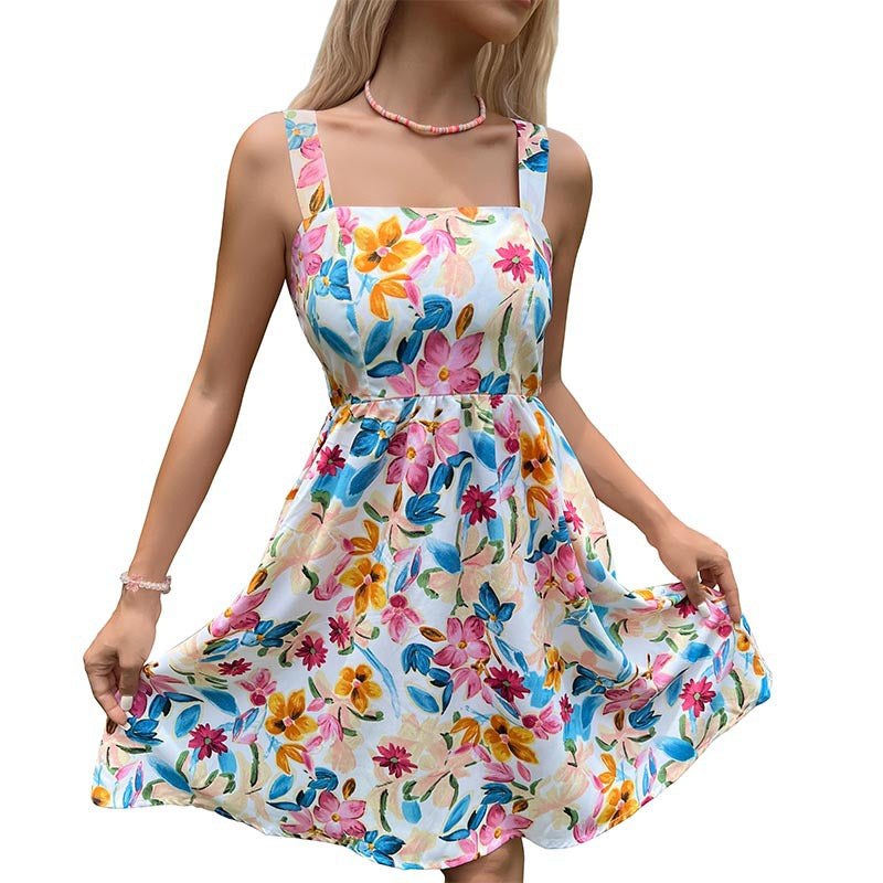 Damen Sommerkleid Floralmuster Feminin Norvielle