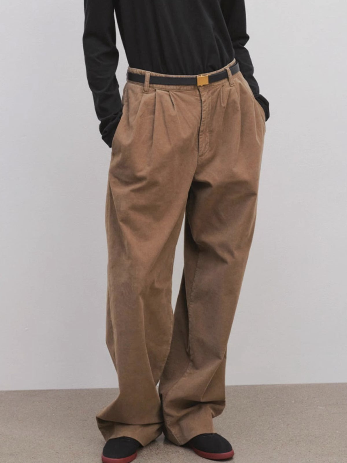 Damen Chino-Hose Weit Norvielle Elegant Beige