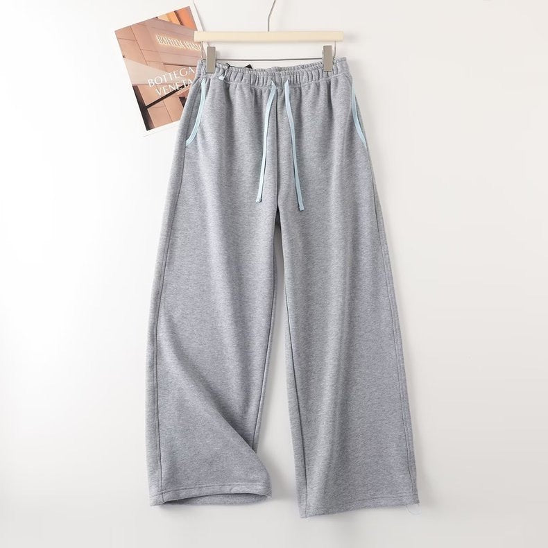 Damen Freizeithose Elastischer Bund Seitentaschen Beige