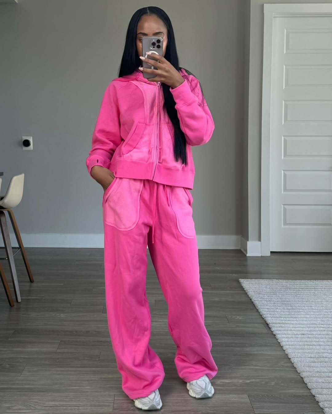 Damen Sportanzug Moderner Hoodie Weite Hose Norvielle