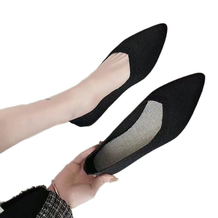 Damen Ballerinas Atmungsaktives Material Flexibles Fußbett