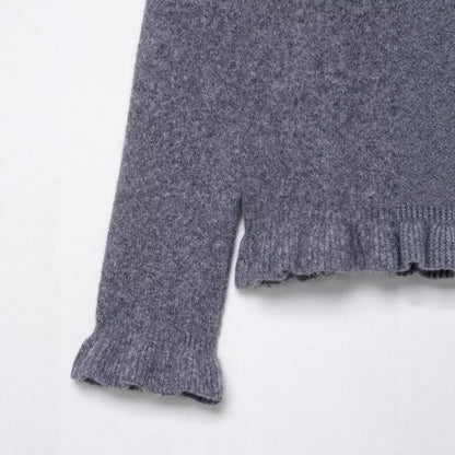 Damen Strickjacke Rüschen Norvielle