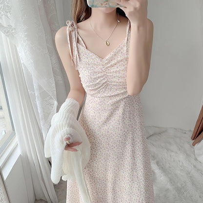 Damen Sommerkleid Geflochtene Träger Rüschendetails Norvielle