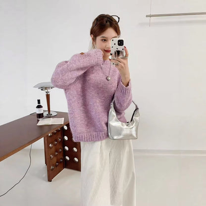 Damen Strickpullover Weich Lässiger Schnitt Norvielle - Norvielle