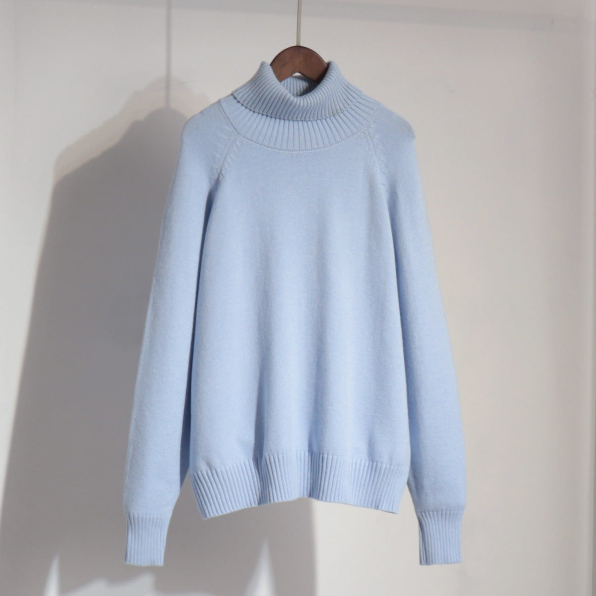 Damen Strickpullover Hochkragen Lässig Norvielle