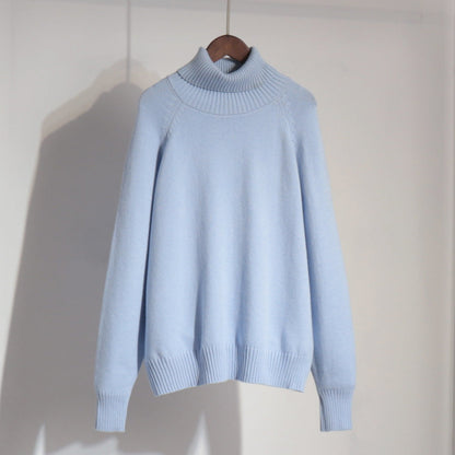 Damen Strickpullover Hochkragen Lässig Norvielle