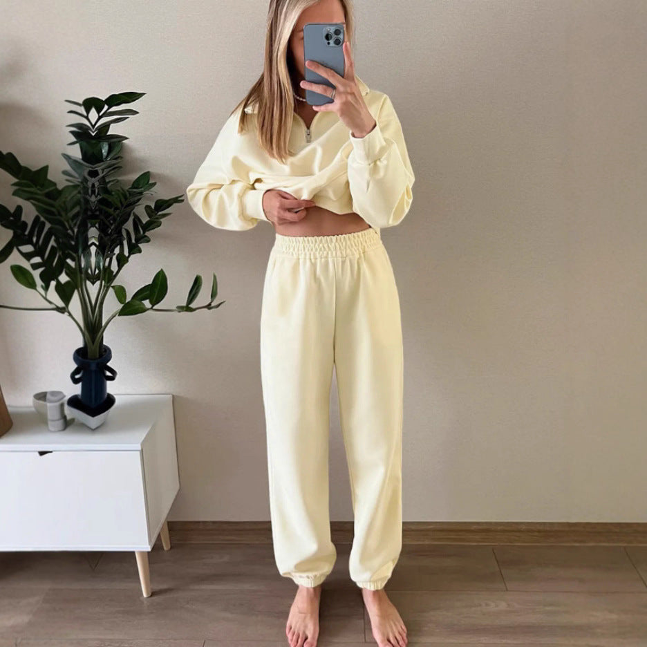 Damen Sportliches Zweiteiler-Set Lässiger Schnitt Durchgehender
