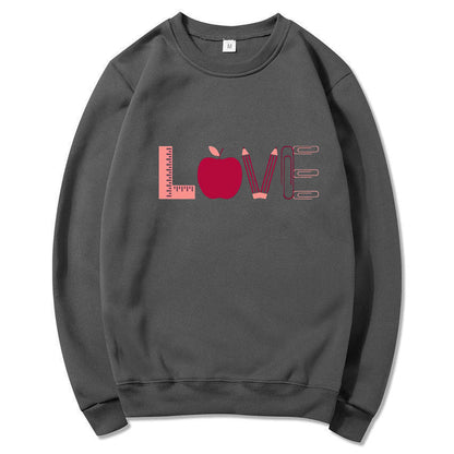 Damen Sweatshirt Kreatives Love-Motiv Norvielle