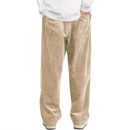 Damen Cordhose Weite Bein Elastischer Bund Norvielle