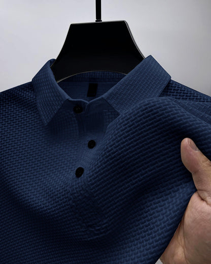 Herren Polo Shirt Klassischer Kragen Modern Baumwolle Weiß