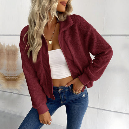 Damen Freizeitjacke Teddyfell Weich Elastisch Norvielle