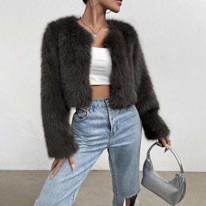 Damen Kurzjacke Flauschig Norvielle