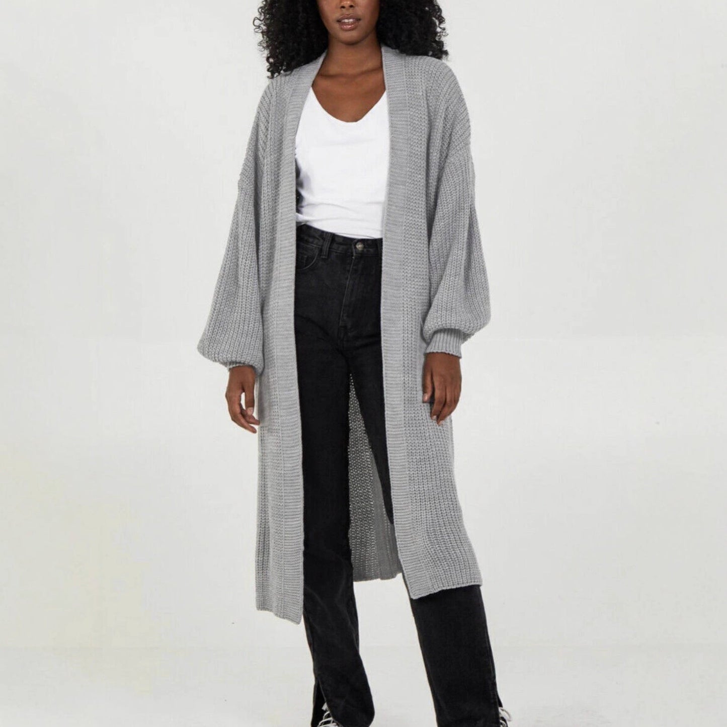 Damen Oversized Strickmantel Lässig Norvielle