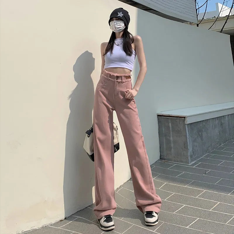 Damen High-Waist-Hose Weit geschnitten Norvielle