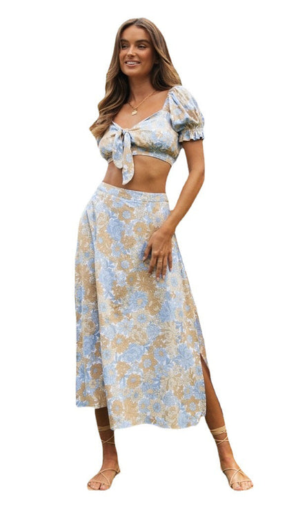 Damen Bleistiftrock Tailliert Floralmuster Norvielle