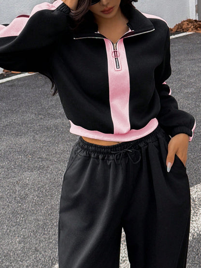 Damen Hoodie Jogginganzug Weite Bein Norvielle