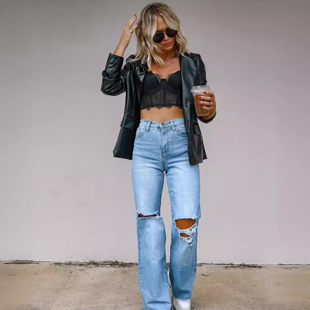 Damen Blazer Lässig Norvielle