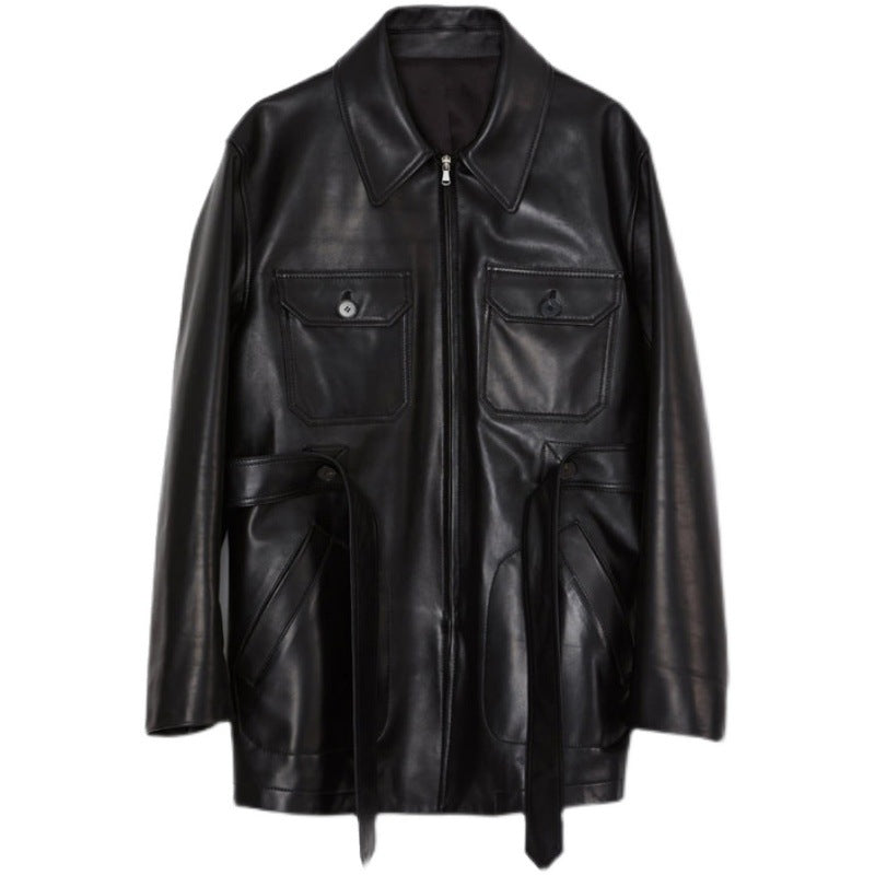Damen oversized Kunstlederjacke Norvielle