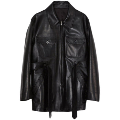 Damen oversized Kunstlederjacke Norvielle