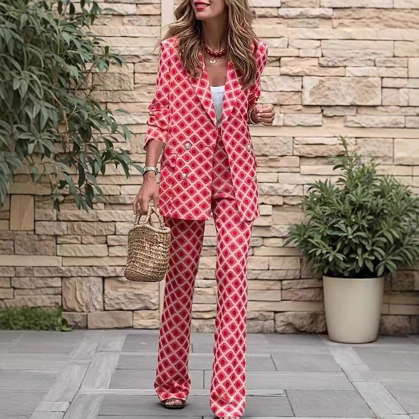 Damen Anzug-Set mit Muster Norvielle - Norvielle