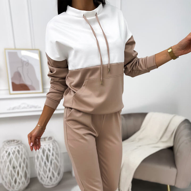 Damen Sportliches Lounge-Set Kapuze Elastischer Bund Norvielle