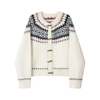 Damen Strickjacke Norwegermuster Norvielle - Norvielle