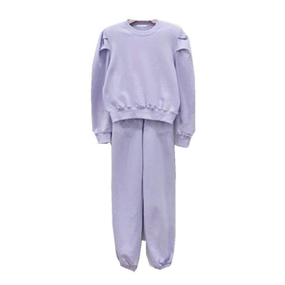 Damen Freizeit-Set Elastische Taille Kapuzenpullover Norvielle