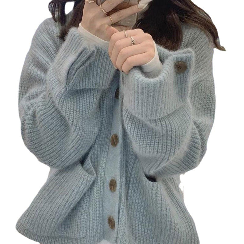 Damen Grobstrickcardigan mit Taschen Norvielle → Damen Grobstrick