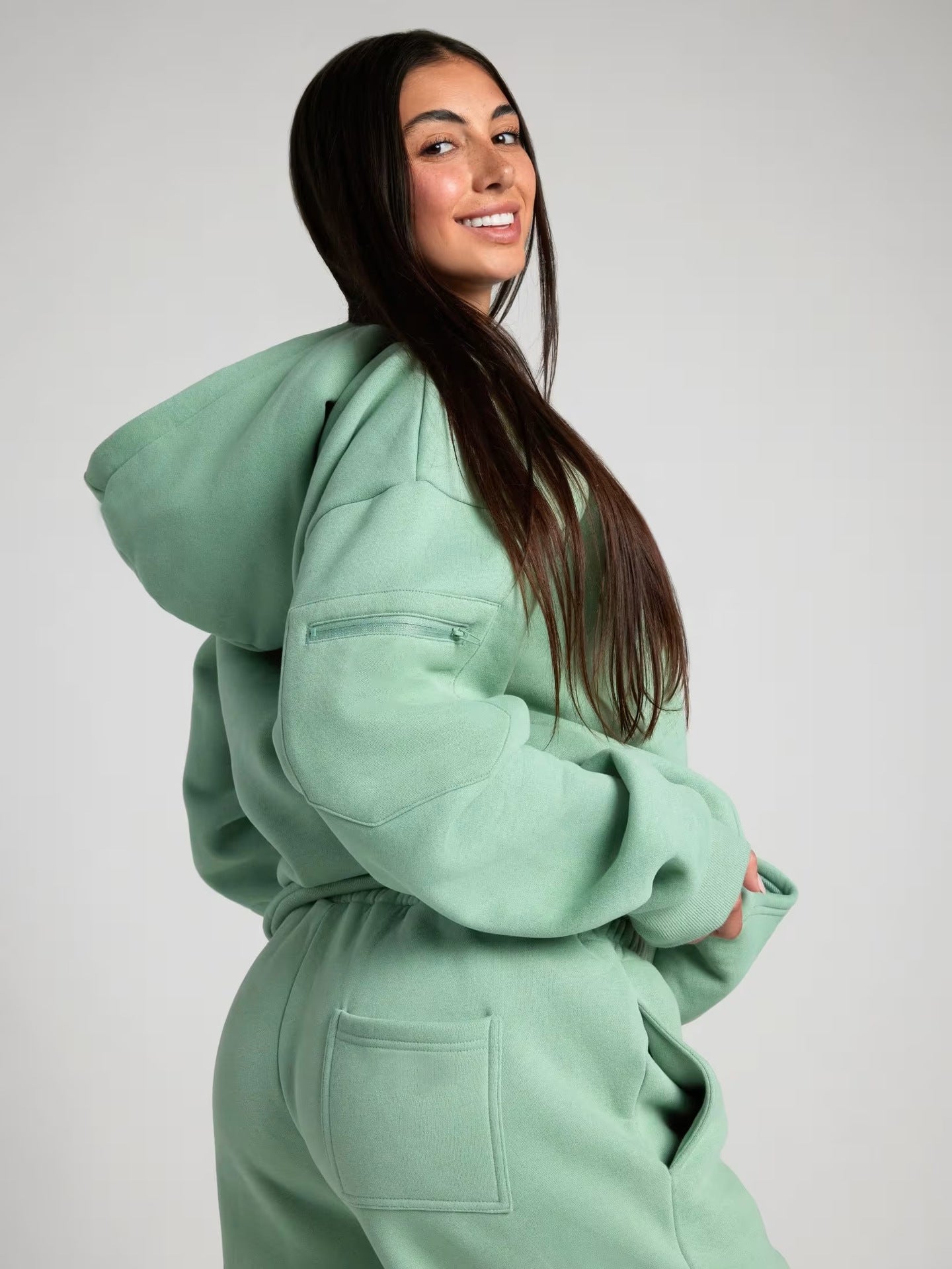 Damen Kuschelhoodie mit Schlafmaske Norvielle