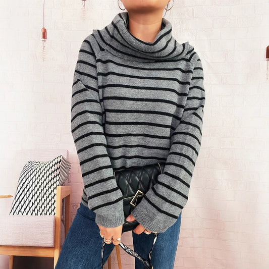 Damen Strickpullover Hochschließend Norvielle - Norvielle