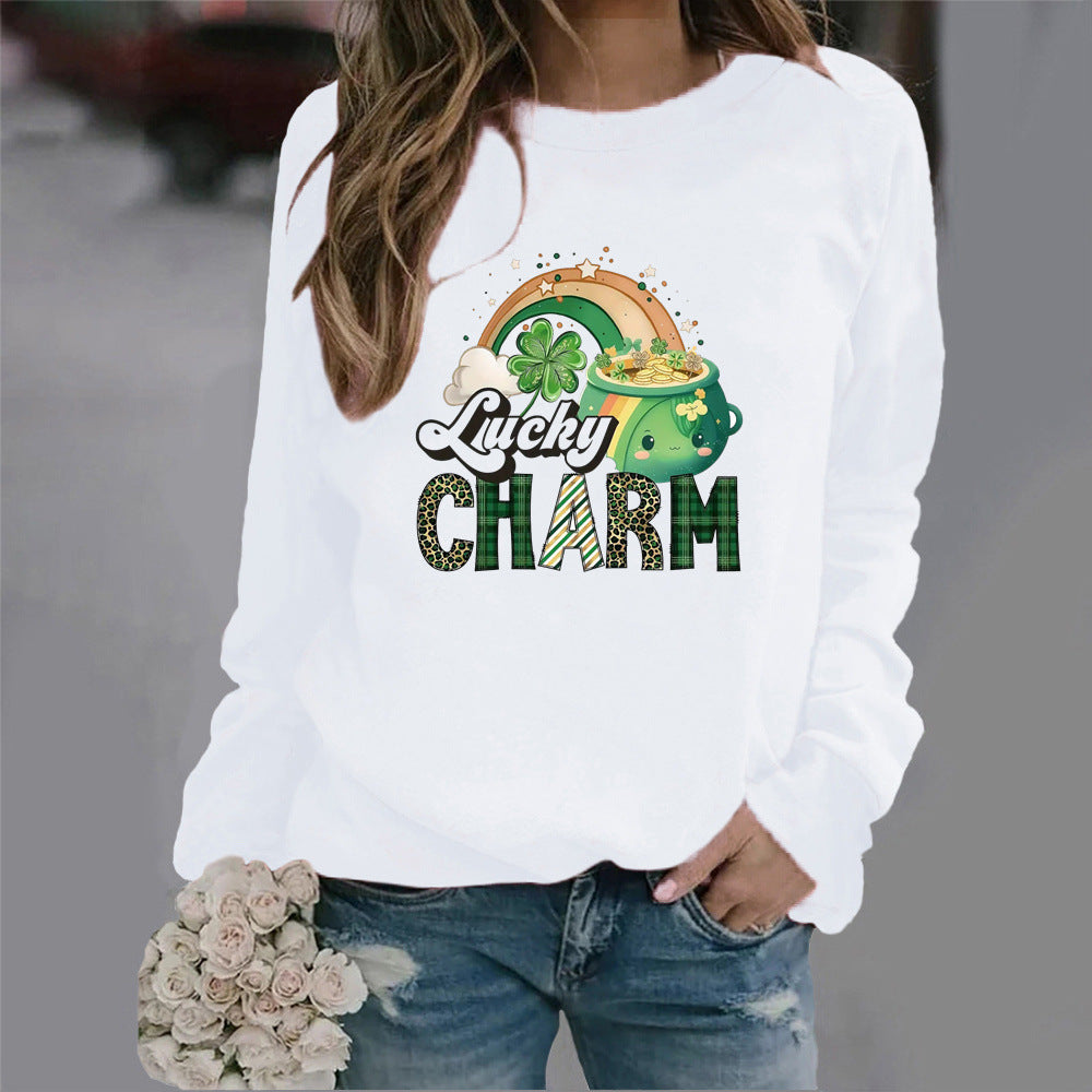 Damen Sweatshirt Glücks-Motiv Norvielle