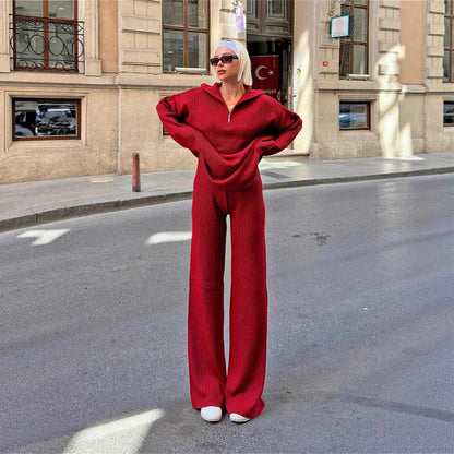 Damen Hoodie Set Weite Loungehose Norvielle